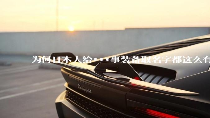 为何日本人给***事装备取名字都这么有禅意？